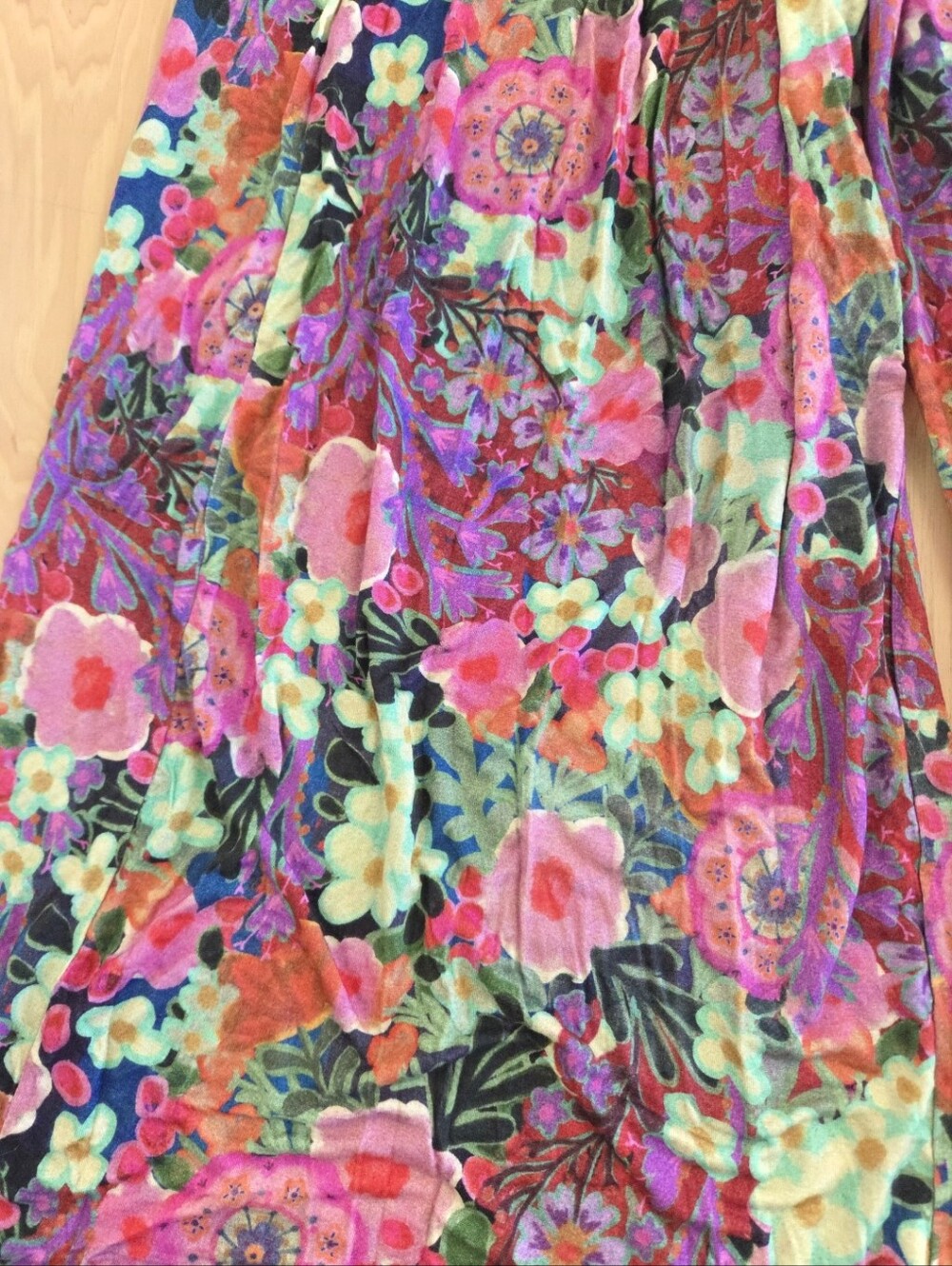 NWT Natural Life Make A Move ButterSoft Palazzo Pants Pink Painted Garden L - Picture 3 of 7